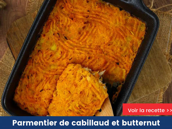 Parmentier de cabillaud et butternut